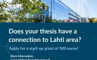 Start-up money for Lahti-related theses